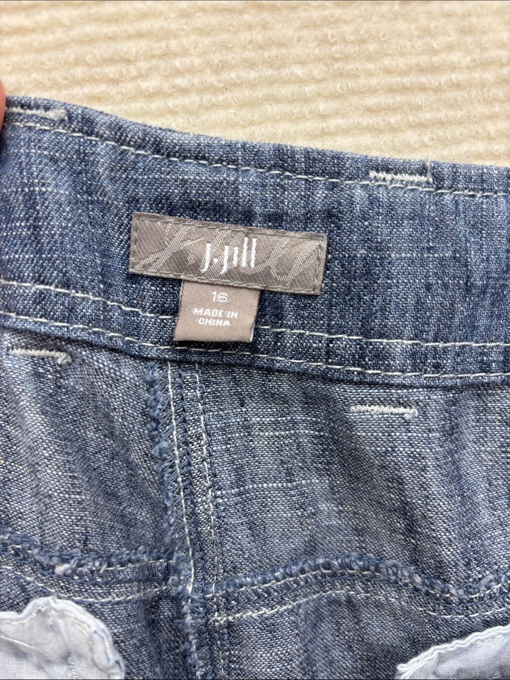 J Jill | 16 linen blend pants Women’s Wide-Leg Denim Jeans - Blue - Picture 5 of 6